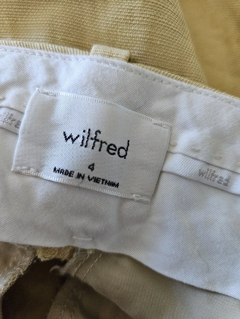Aritzia Wilfred The Limitless Pant Cruise-Linen in Yellow Linen lyocell blend